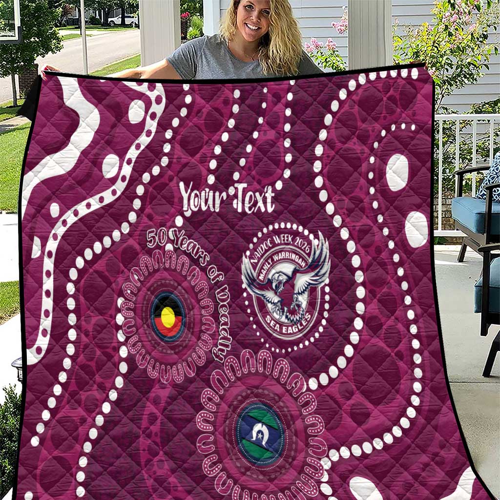 Sea Eagles NAIDOC Week 2026 Personalised Quilt 50 Years of Deadly Aboriginal Art