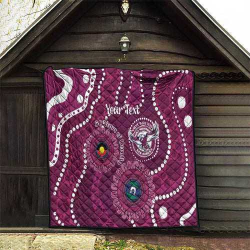 Sea Eagles NAIDOC Week 2026 Personalised Quilt 50 Years of Deadly Aboriginal Art