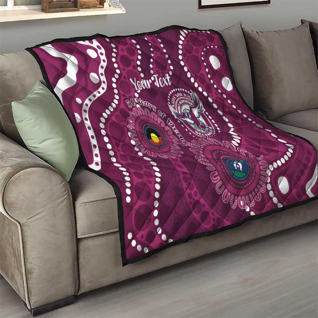 Sea Eagles NAIDOC Week 2026 Personalised Quilt 50 Years of Deadly Aboriginal Art