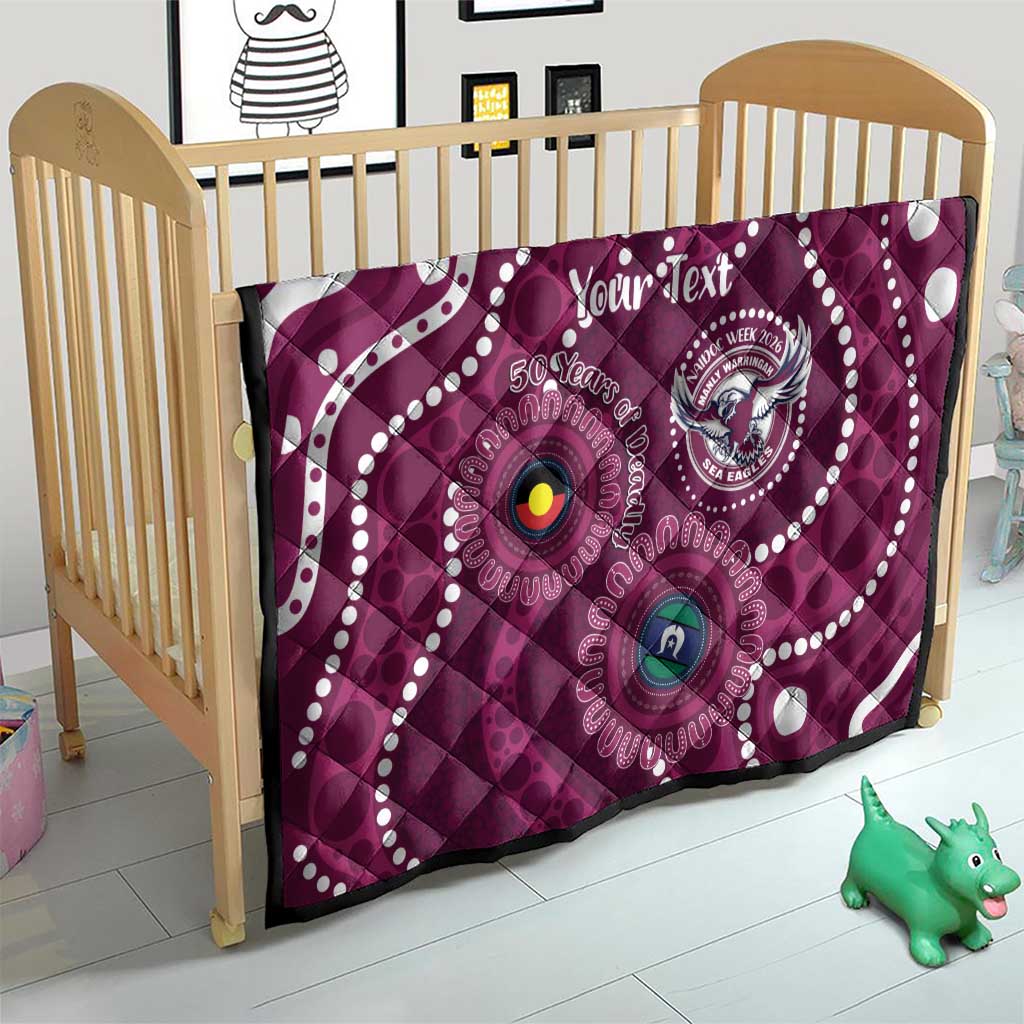 Sea Eagles NAIDOC Week 2026 Personalised Quilt 50 Years of Deadly Aboriginal Art