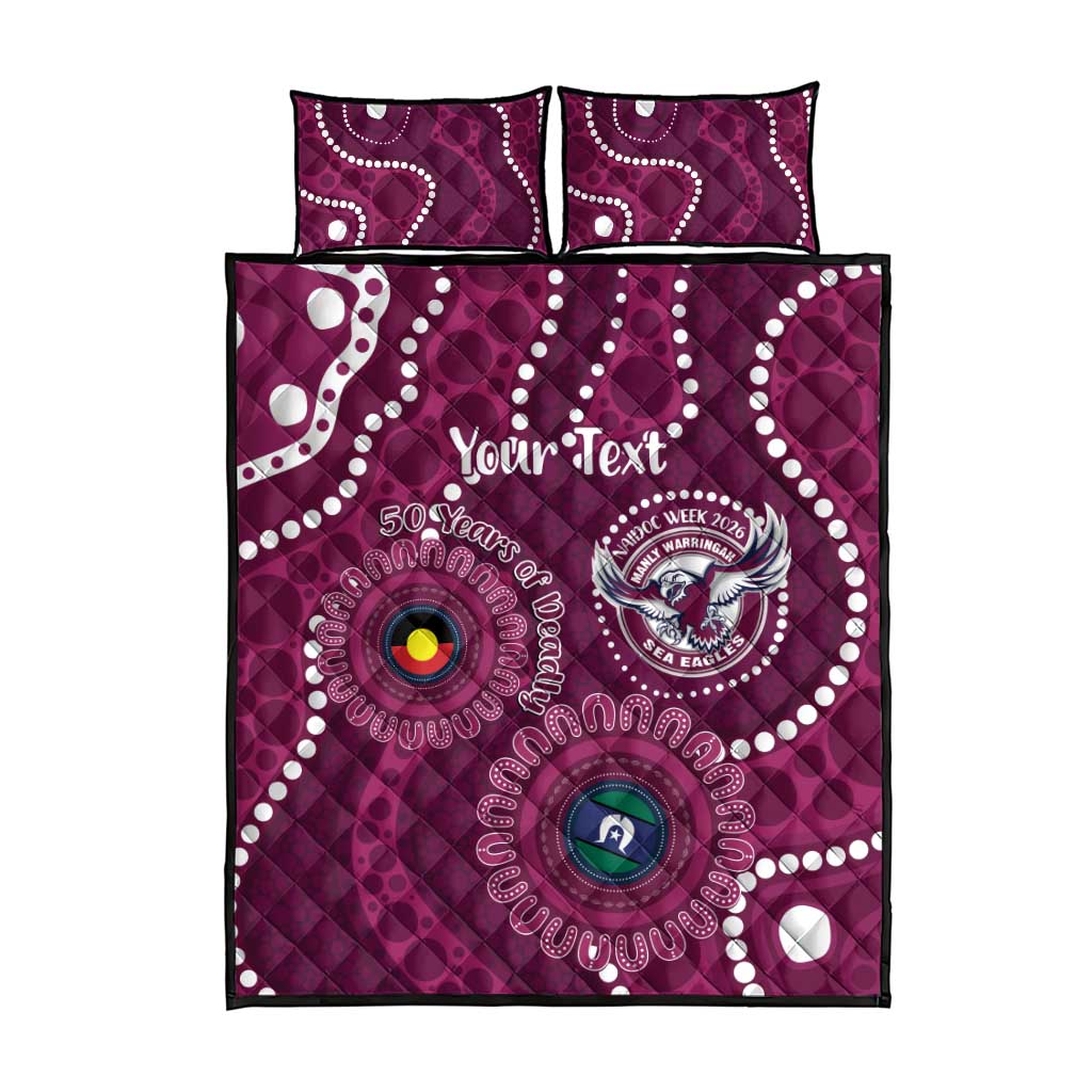 Sea Eagles NAIDOC Week 2026 Personalised Quilt Bed Set 50 Years of Deadly Aboriginal Art