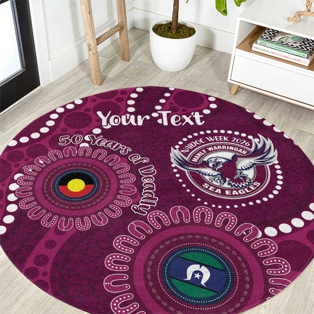 Sea Eagles NAIDOC Week 2026 Personalised Round Carpet 50 Years of Deadly Aboriginal Art