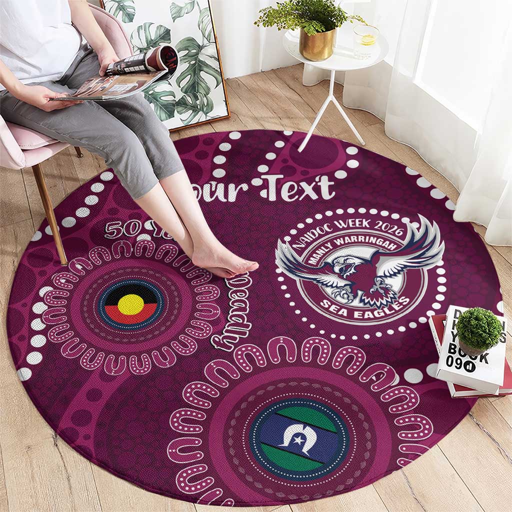 Sea Eagles NAIDOC Week 2026 Personalised Round Carpet 50 Years of Deadly Aboriginal Art