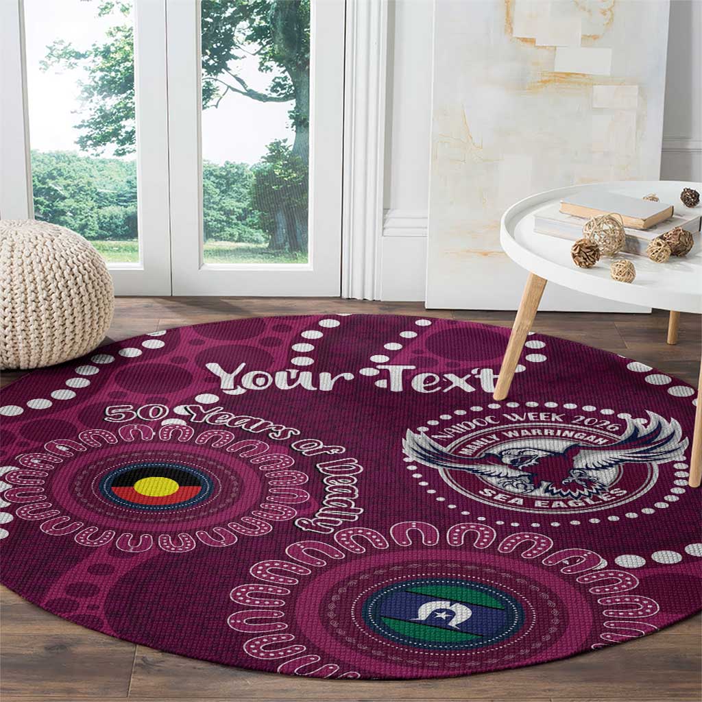 Sea Eagles NAIDOC Week 2026 Personalised Round Carpet 50 Years of Deadly Aboriginal Art