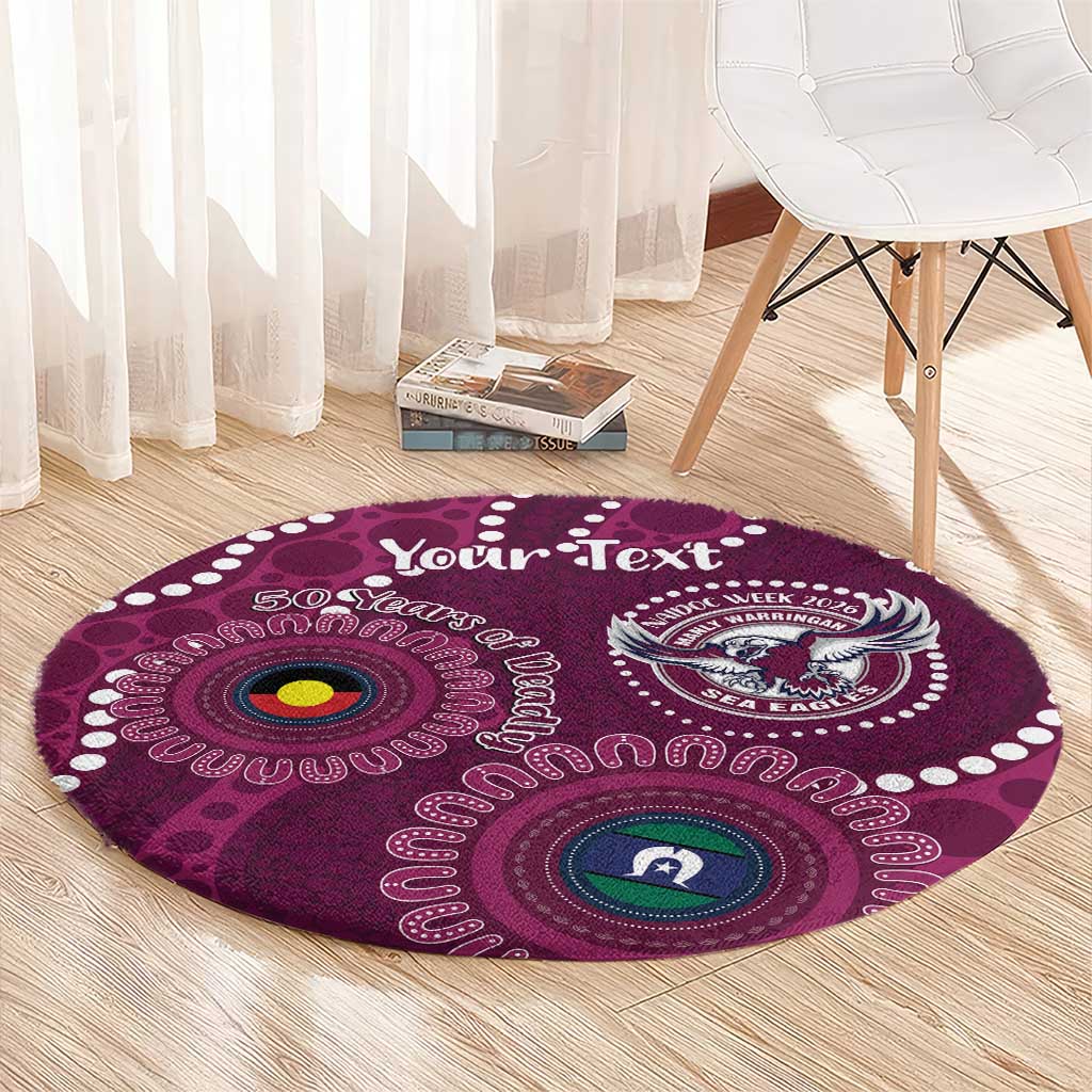 Sea Eagles NAIDOC Week 2026 Personalised Round Carpet 50 Years of Deadly Aboriginal Art