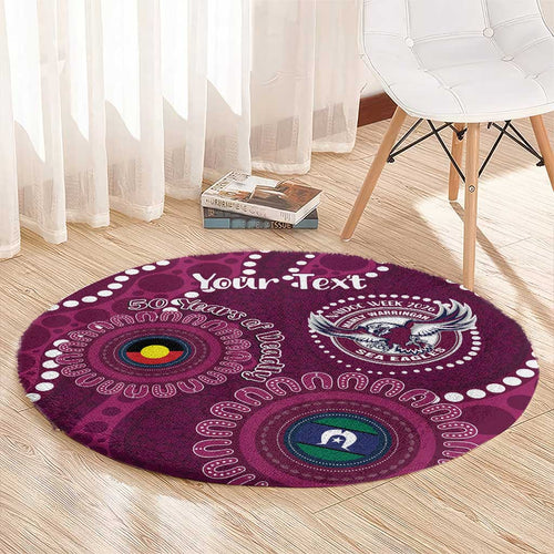 Sea Eagles NAIDOC Week 2026 Personalised Round Carpet 50 Years of Deadly Aboriginal Art