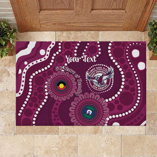 Sea Eagles NAIDOC Week 2026 Personalised Rubber Doormat 50 Years of Deadly Aboriginal Art