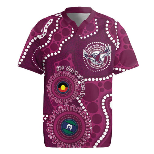 Sea Eagles NAIDOC Week 2026 Personalised Rugby Jersey 50 Years of Deadly Aboriginal Art