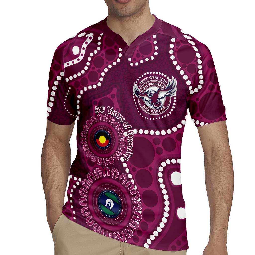 Sea Eagles NAIDOC Week 2026 Personalised Rugby Jersey 50 Years of Deadly Aboriginal Art