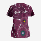 Sea Eagles NAIDOC Week 2026 Personalised Scrub Top 50 Years of Deadly Aboriginal Art