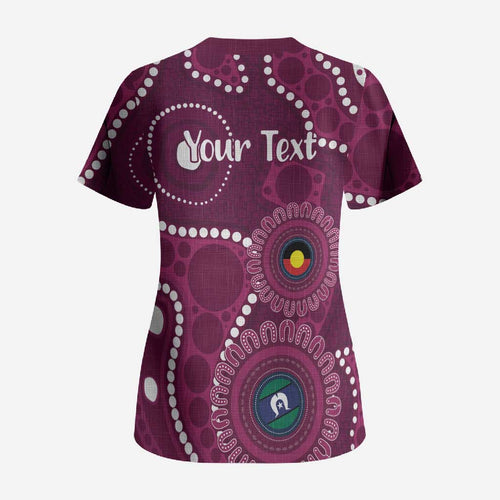 Sea Eagles NAIDOC Week 2026 Personalised Scrub Top 50 Years of Deadly Aboriginal Art