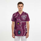 Sea Eagles NAIDOC Week 2026 Personalised Scrub Top 50 Years of Deadly Aboriginal Art