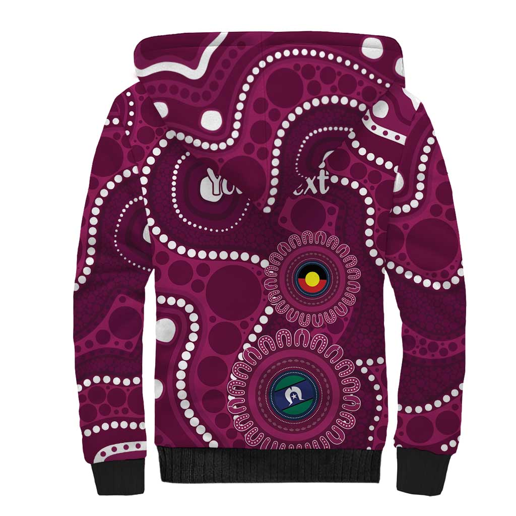 Sea Eagles NAIDOC Week 2026 Personalised Sherpa Hoodie 50 Years of Deadly Aboriginal Art