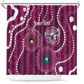 Sea Eagles NAIDOC Week 2026 Personalised Shower Curtain 50 Years of Deadly Aboriginal Art