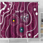 Sea Eagles NAIDOC Week 2026 Personalised Shower Curtain 50 Years of Deadly Aboriginal Art