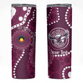 Sea Eagles NAIDOC Week 2026 Personalised Skinny Tumbler 50 Years of Deadly Aboriginal Art