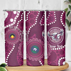 Sea Eagles NAIDOC Week 2026 Personalised Skinny Tumbler 50 Years of Deadly Aboriginal Art