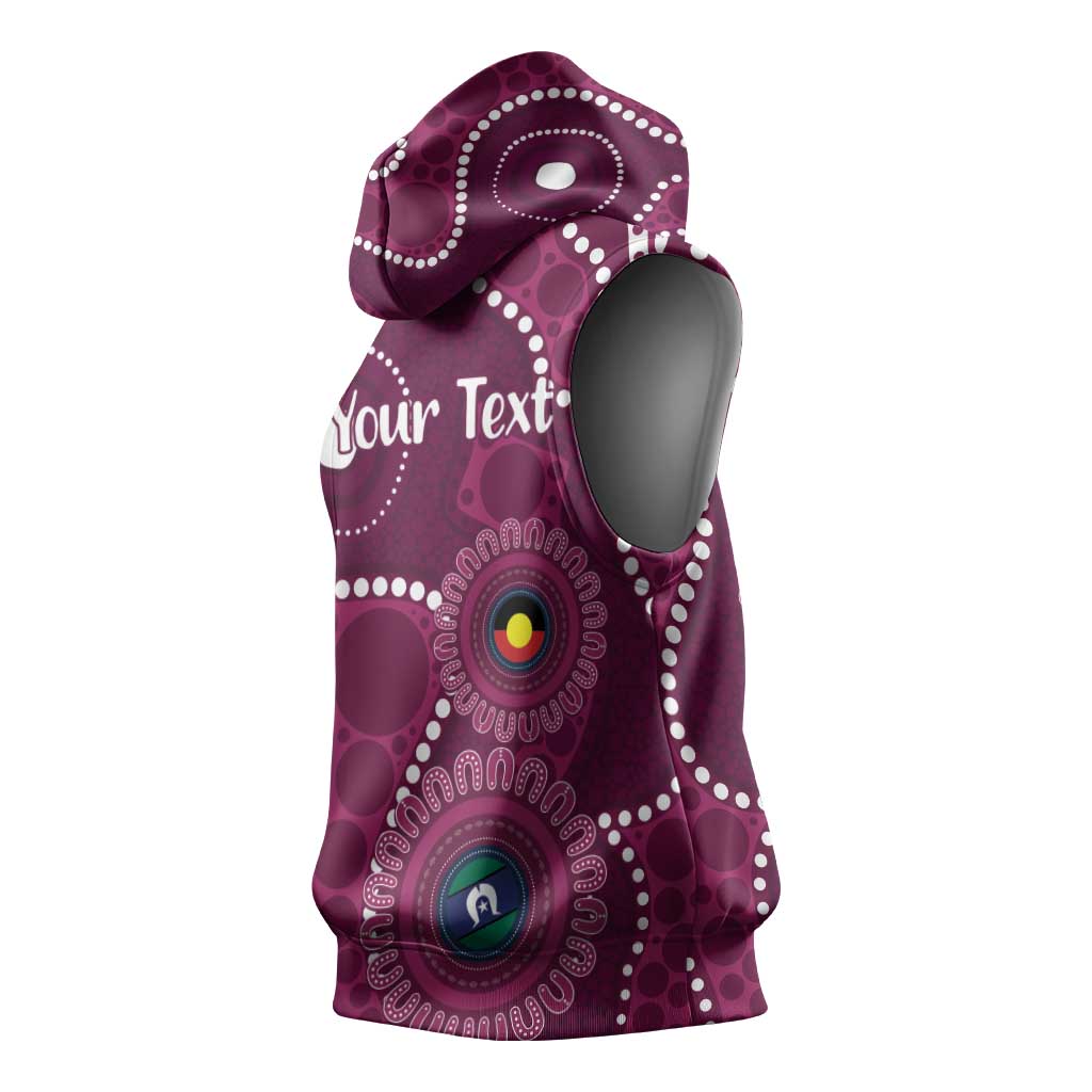 Sea Eagles NAIDOC Week 2026 Personalised Sleeveless Hoodie 50 Years of Deadly Aboriginal Art