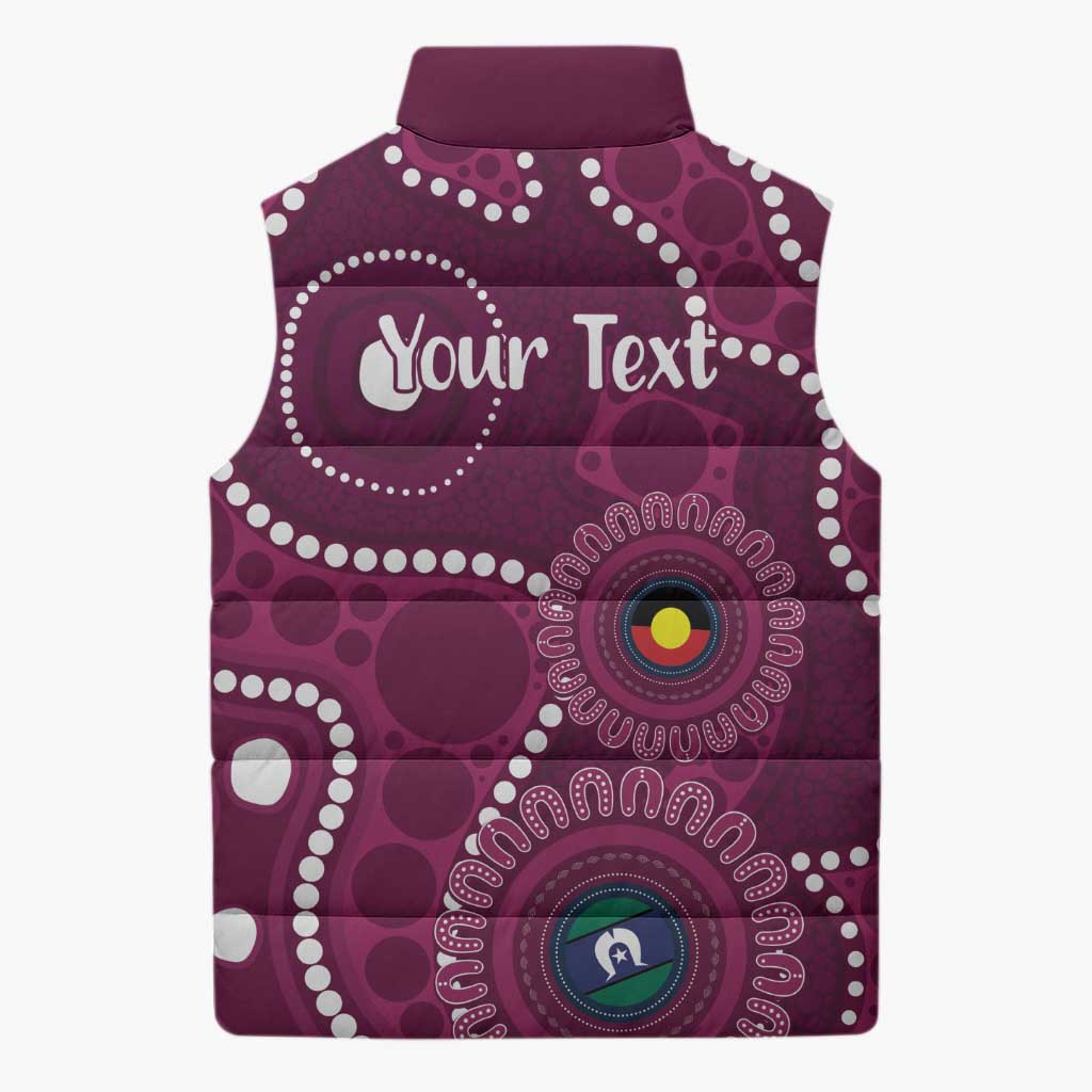 Sea Eagles NAIDOC Week 2026 Personalised Sleeveless Puffer Jacket 50 Years of Deadly Aboriginal Art