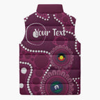 Sea Eagles NAIDOC Week 2026 Personalised Sleeveless Puffer Jacket 50 Years of Deadly Aboriginal Art