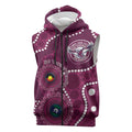 Sea Eagles NAIDOC Week 2026 Personalised Sleeveless Zip Hoodie 50 Years of Deadly Aboriginal Art