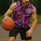 Sea Eagles NAIDOC Week 2026 Personalised Sleeveless Zip Hoodie 50 Years of Deadly Aboriginal Art