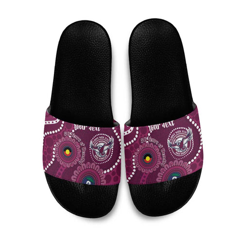 Sea Eagles NAIDOC Week 2026 Personalised Slide Sandals 50 Years of Deadly Aboriginal Art