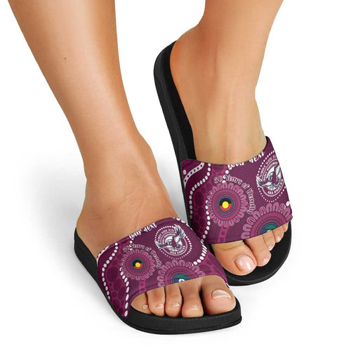 Sea Eagles NAIDOC Week 2026 Personalised Slide Sandals 50 Years of Deadly Aboriginal Art