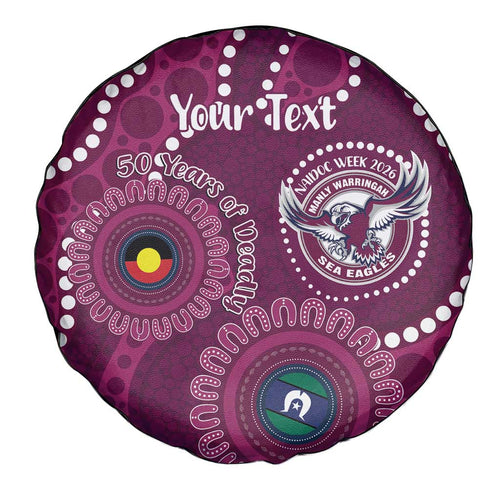 Sea Eagles NAIDOC Week 2026 Personalised Spare Tire Cover 50 Years of Deadly Aboriginal Art