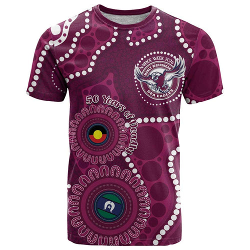 Sea Eagles NAIDOC Week 2026 Personalised T Shirt 50 Years of Deadly Aboriginal Art