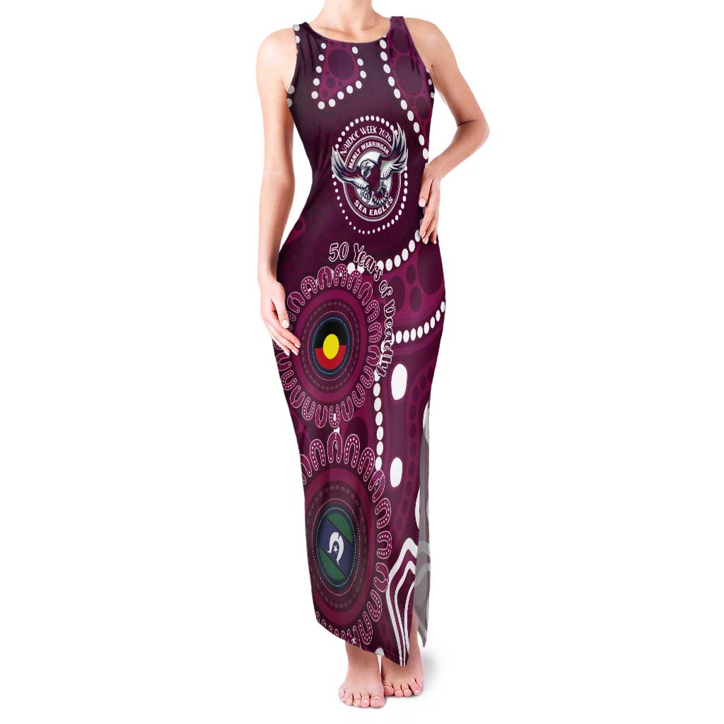 Sea Eagles NAIDOC Week 2026 Personalised Tank Maxi Dress 50 Years of Deadly Aboriginal Art