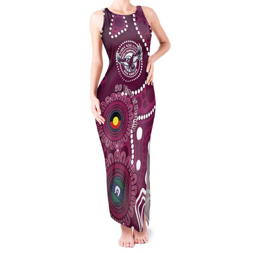 Sea Eagles NAIDOC Week 2026 Personalised Tank Maxi Dress 50 Years of Deadly Aboriginal Art