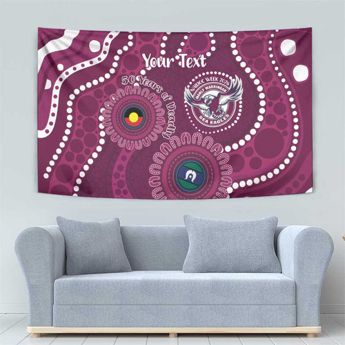 Sea Eagles NAIDOC Week 2026 Personalised Tapestry 50 Years of Deadly Aboriginal Art