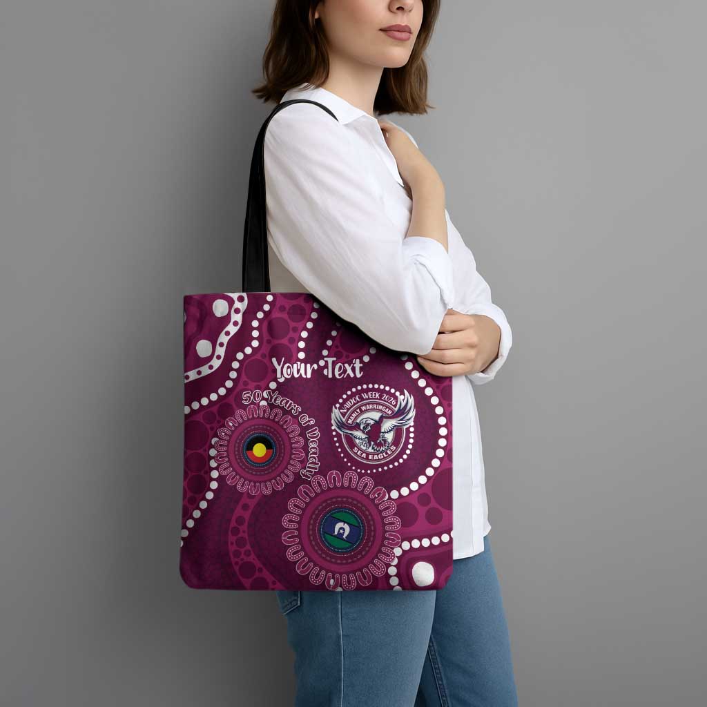 Sea Eagles NAIDOC Week 2026 Personalised Tote Bag 50 Years of Deadly Aboriginal Art