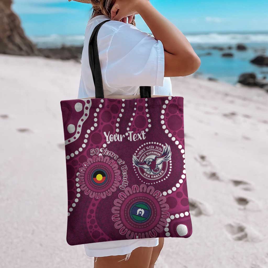 Sea Eagles NAIDOC Week 2026 Personalised Tote Bag 50 Years of Deadly Aboriginal Art