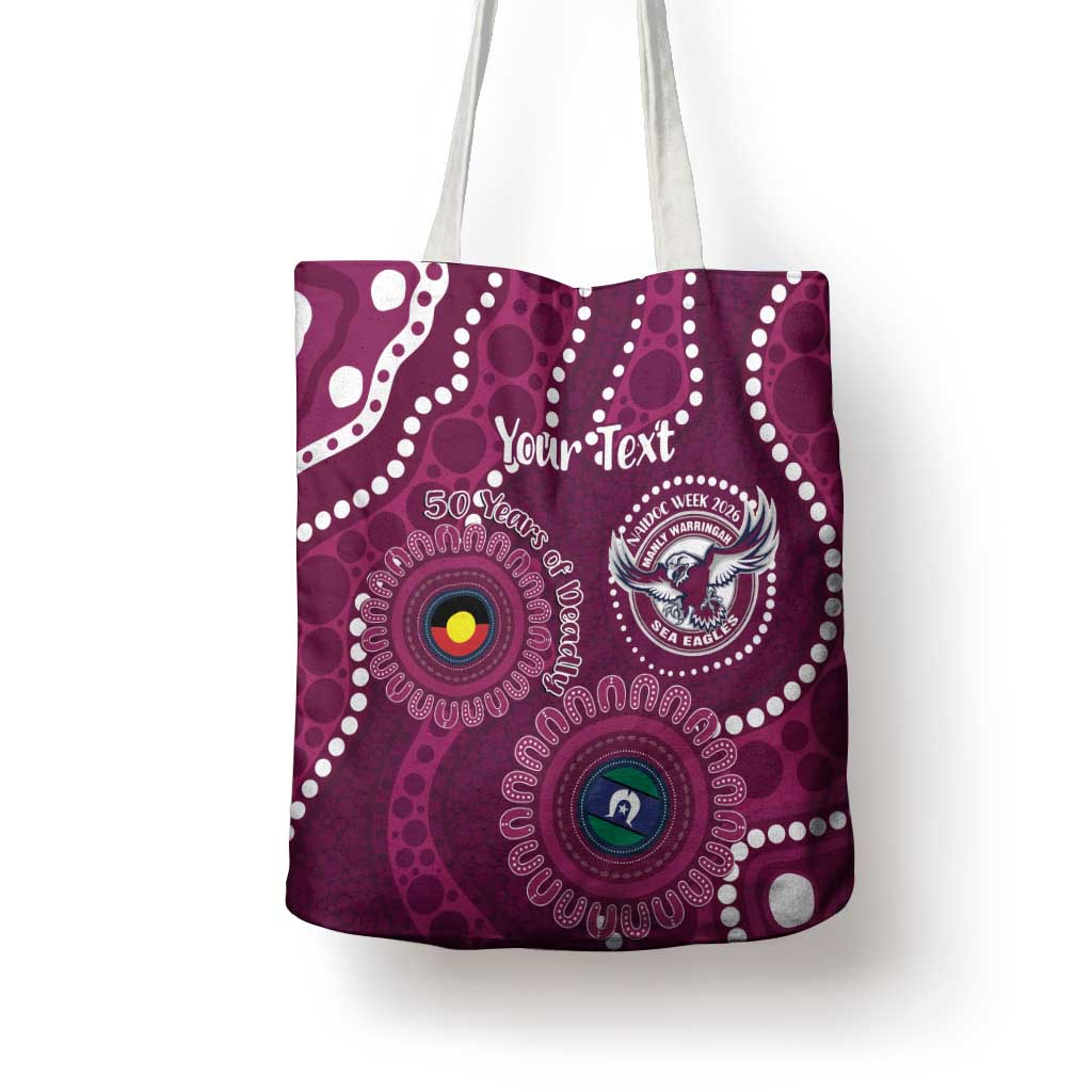 Sea Eagles NAIDOC Week 2026 Personalised Tote Bag 50 Years of Deadly Aboriginal Art