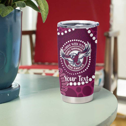 Sea Eagles NAIDOC Week 2026 Personalised Tumbler Cup 50 Years of Deadly Aboriginal Art