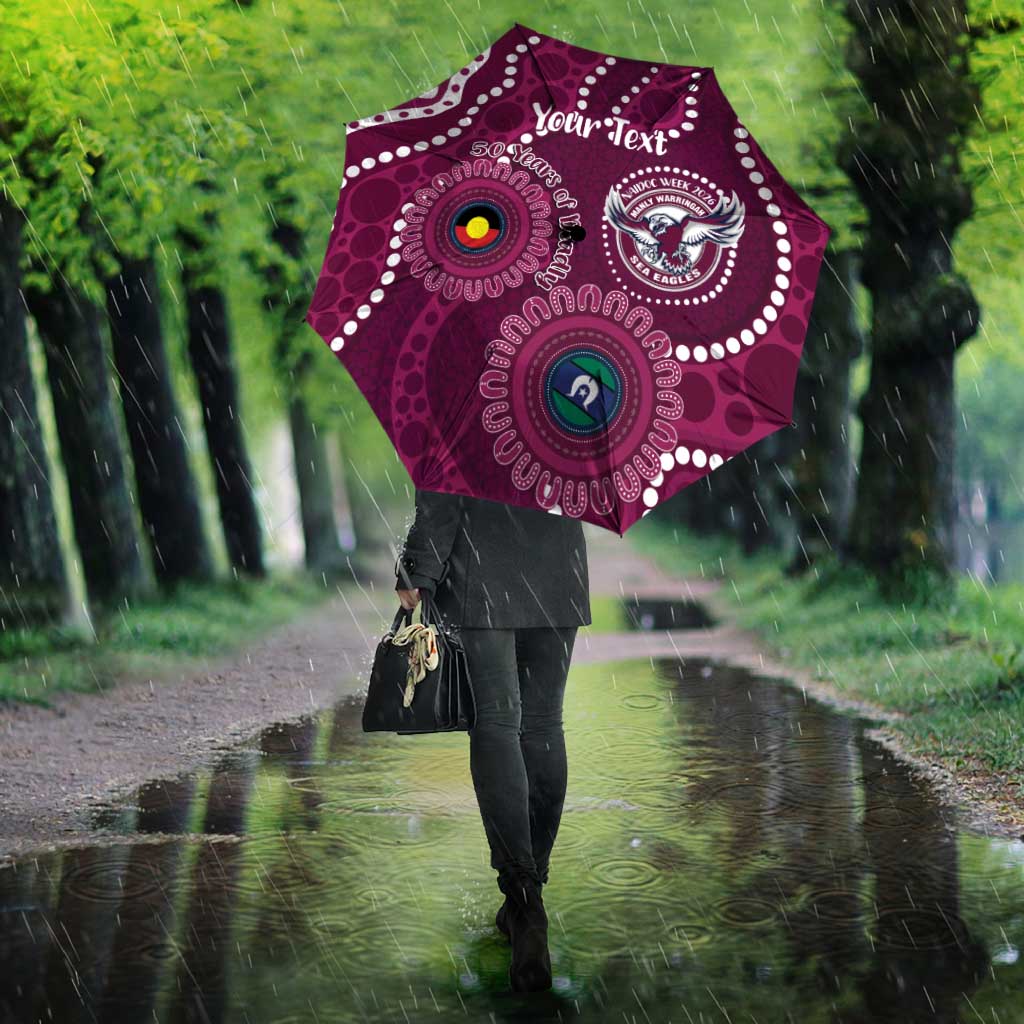 Sea Eagles NAIDOC Week 2026 Personalised Umbrella 50 Years of Deadly Aboriginal Art