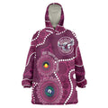 Sea Eagles NAIDOC Week 2026 Personalised Wearable Blanket Hoodie 50 Years of Deadly Aboriginal Art