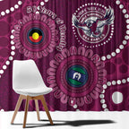 Sea Eagles NAIDOC Week 2026 Personalised Window Curtain 50 Years of Deadly Aboriginal Art
