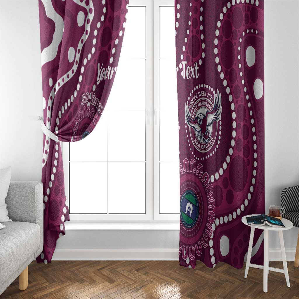 Sea Eagles NAIDOC Week 2026 Personalised Window Curtain 50 Years of Deadly Aboriginal Art