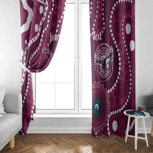 Sea Eagles NAIDOC Week 2026 Personalised Window Curtain 50 Years of Deadly Aboriginal Art