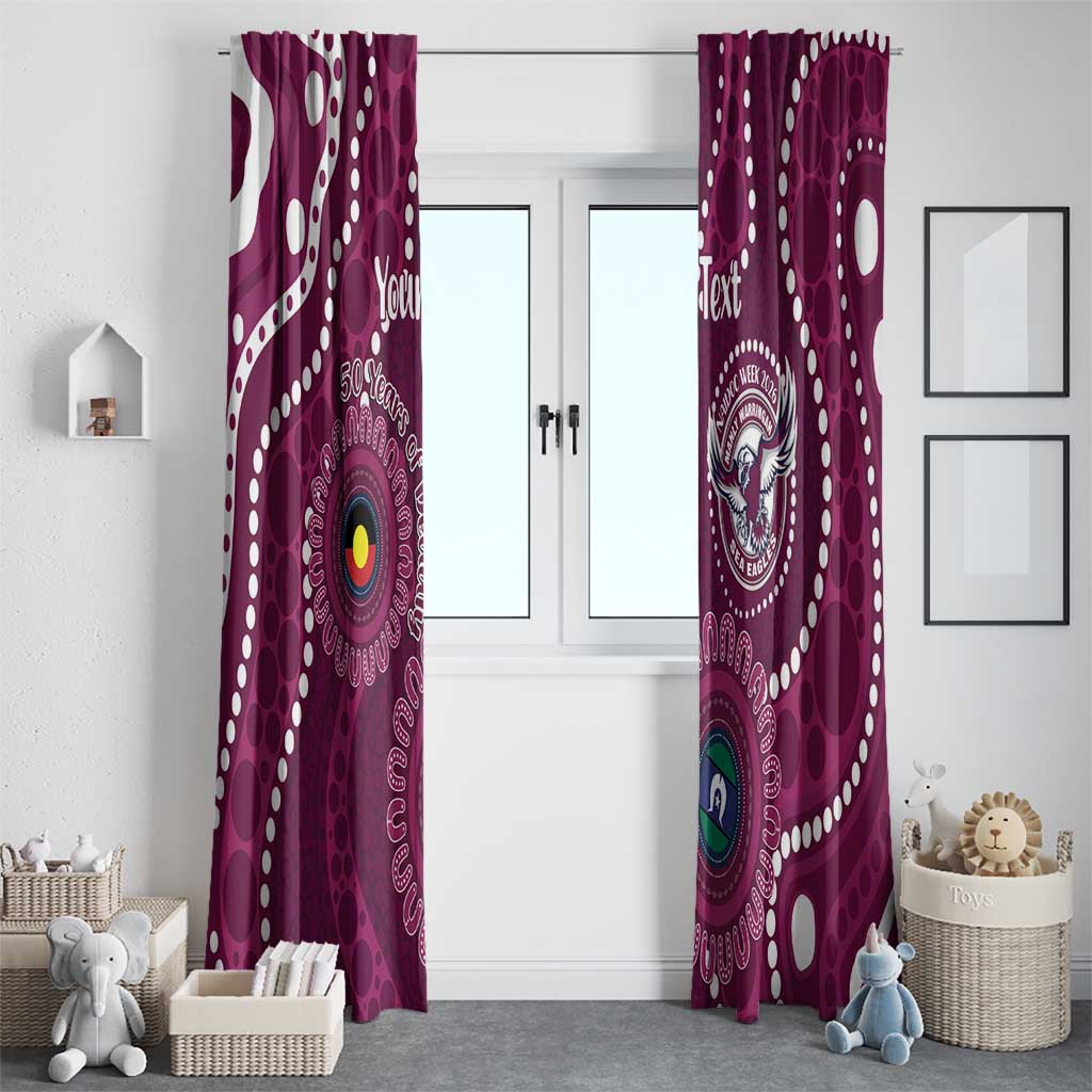 Sea Eagles NAIDOC Week 2026 Personalised Window Curtain 50 Years of Deadly Aboriginal Art