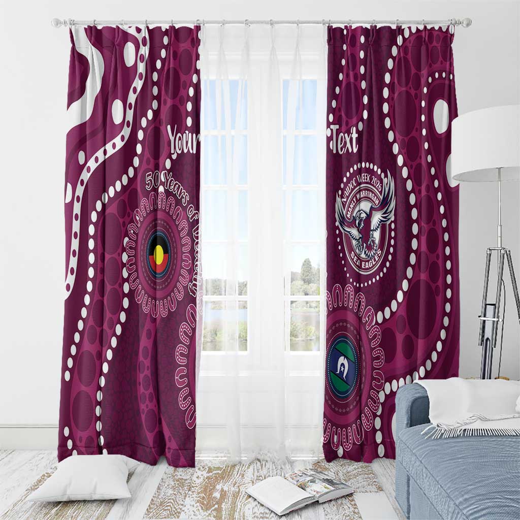 Sea Eagles NAIDOC Week 2026 Personalised Window Curtain 50 Years of Deadly Aboriginal Art