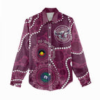 Sea Eagles NAIDOC Week 2026 Personalised Women Casual Shirt 50 Years of Deadly Aboriginal Art