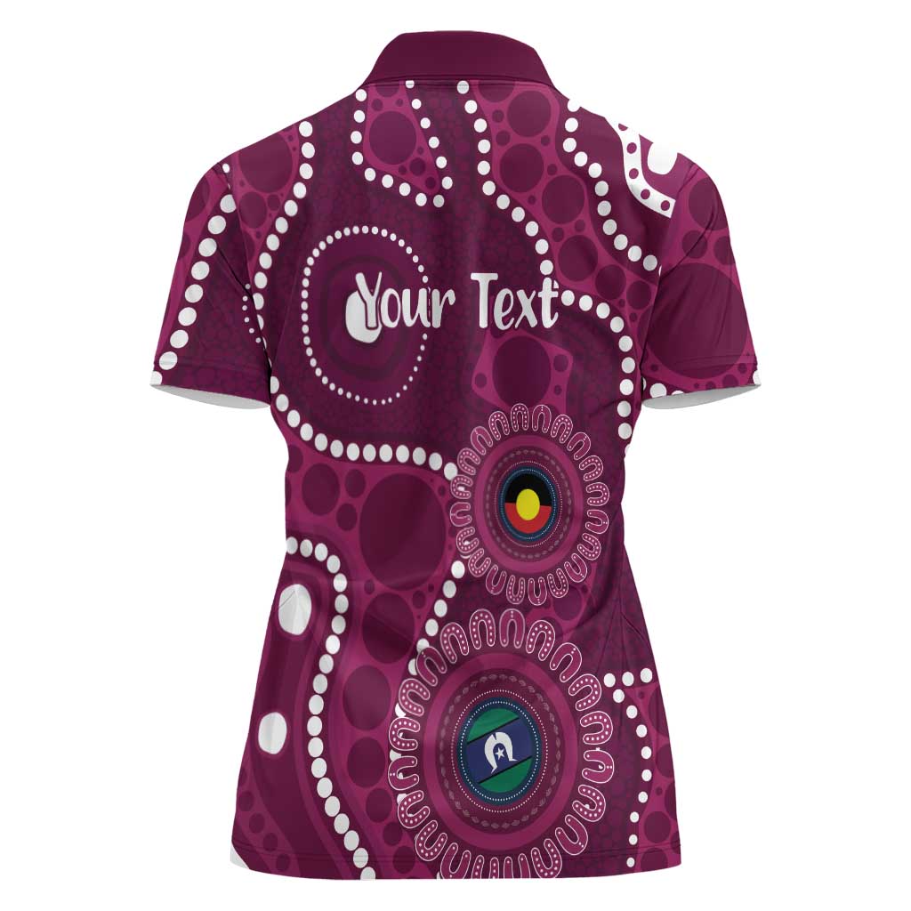 Sea Eagles NAIDOC Week 2026 Personalised Women Polo Shirt 50 Years of Deadly Aboriginal Art
