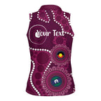 Sea Eagles NAIDOC Week 2026 Personalised Women Sleeveless Polo Shirt 50 Years of Deadly Aboriginal Art