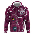 Sea Eagles NAIDOC Week 2026 Personalised Zip Hoodie 50 Years of Deadly Aboriginal Art