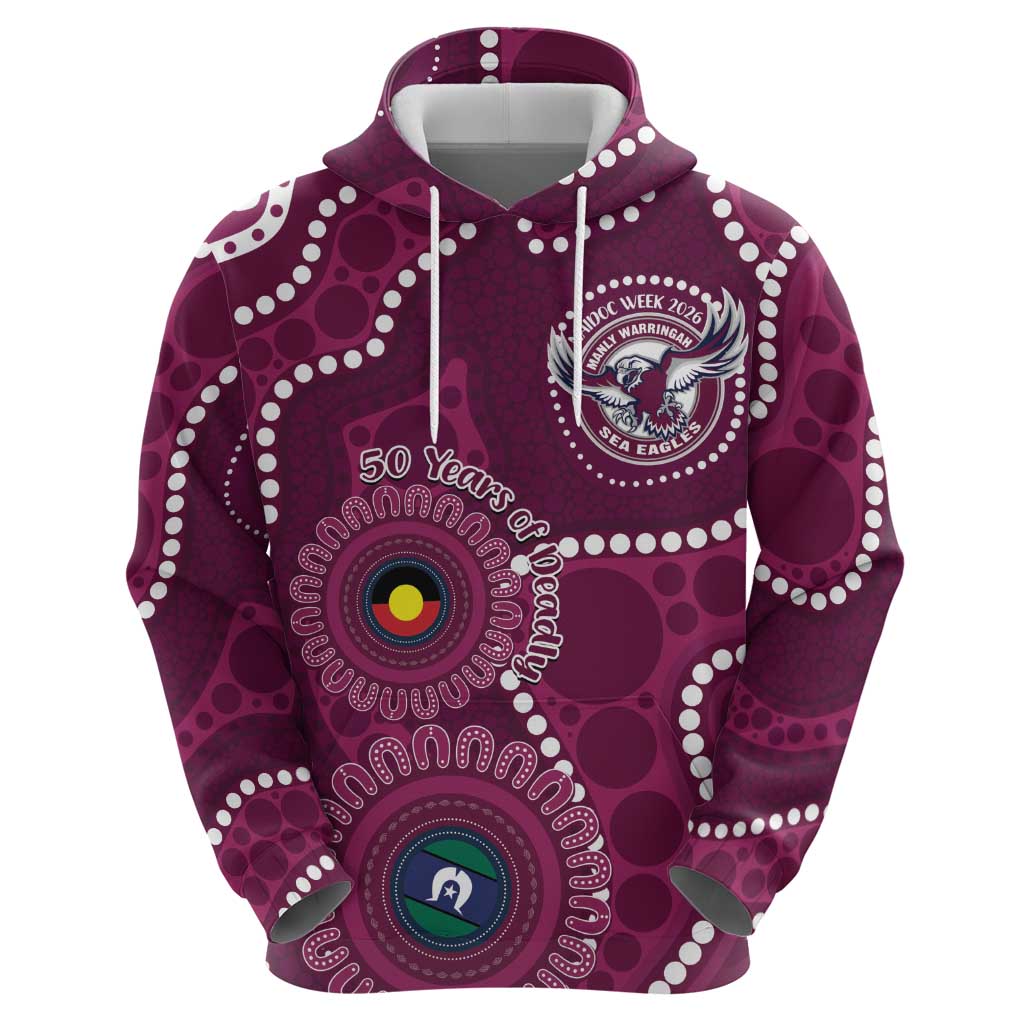 Sea Eagles NAIDOC Week 2026 Personalised Zip Hoodie 50 Years of Deadly Aboriginal Art