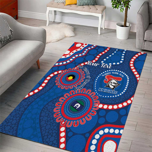 Knights NAIDOC Week 2026 Personalised Area Rug 50 Years of Deadly Aboriginal Art